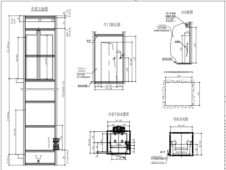 小型家用别墅电梯井道尺寸是怎样测量的?
